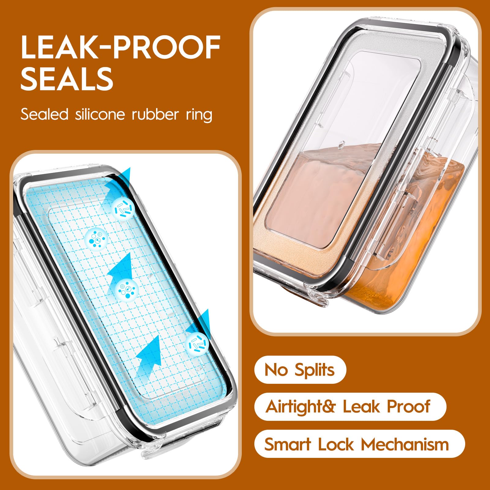 Amazon｜KEMETHY ケメシー 大型食品保存容器 44個 蓋付き 容器22個